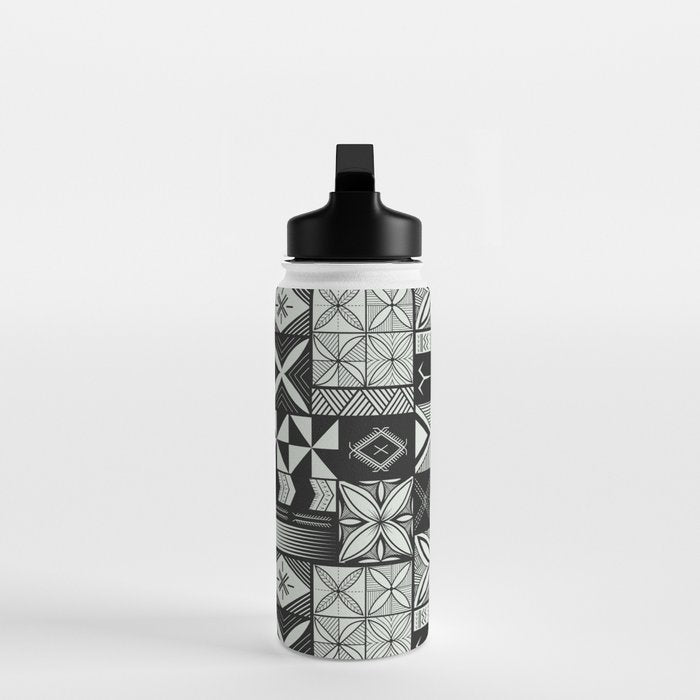 UrbanNesian Grey Maluelue Siapo and Tatau Water Bottle Gallery Image 3