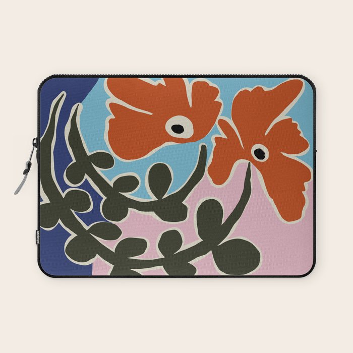 Retro minimal flower V Laptop Sleeve Gallery Image 1