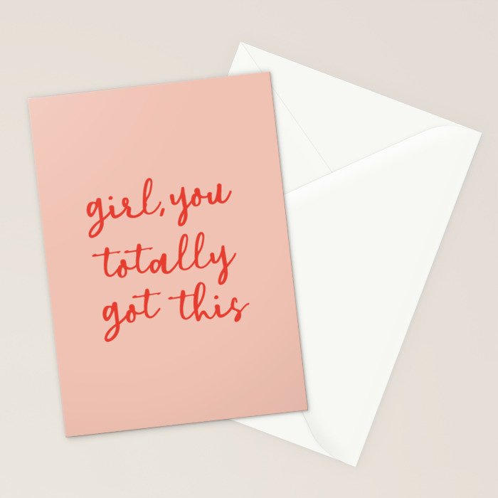 Girl, you totally got this Stationery Card Gallery Image 2