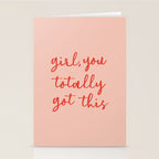 Girl, you totally got this Stationery Card Gallery Image 2