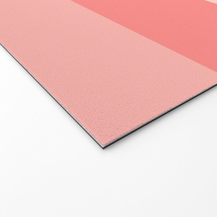 Blush Pink Minimalist Solid Color Block Stripes Welcome Mat Gallery Image 2