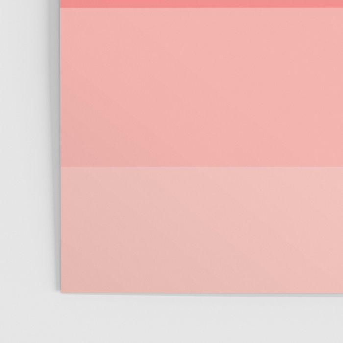 Blush Pink Minimalist Solid Color Block Stripes Poster Gallery Image 3