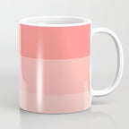 Blush Pink Minimalist Solid Color Block Stripes Coffee Mug Gallery Image 1