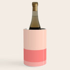 Blush Pink Minimalist Solid Color Block Stripes Wine Chiller Gallery Image 3