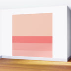Blush Pink Minimalist Solid Color Block Stripes Wall Mural Gallery Image 2