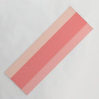 Blush Pink Minimalist Solid Color Block Stripes Yoga Mat Gallery Image 1