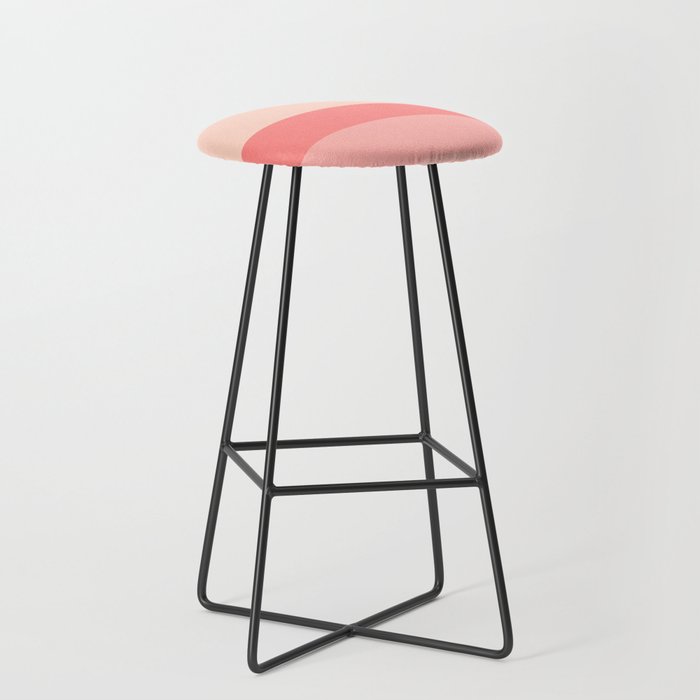 Blush Pink Minimalist Solid Color Block Stripes Stool Gallery Image 1