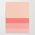 Blush Pink Minimalist Solid Color Block Stripes Poster Gallery Image 4