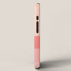 Blush Pink Minimalist Solid Color Block Stripes iPhone Case Gallery Image 2