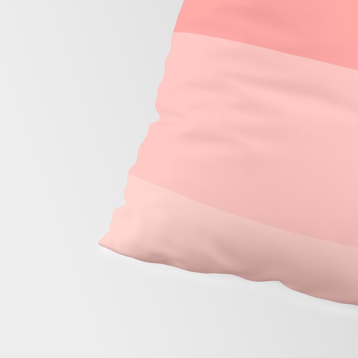 Blush Pink Minimalist Solid Color Block Stripes Pillow Sham Gallery Image 4