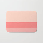 Blush Pink Minimalist Solid Color Block Stripes Bath Mat Gallery Image 1