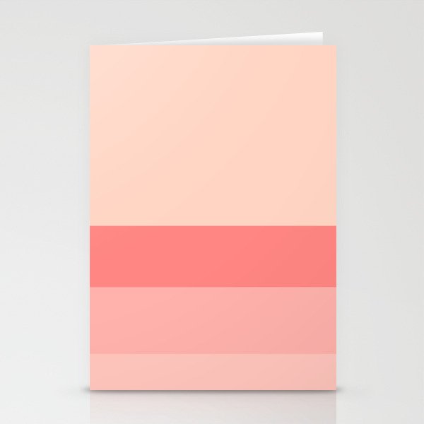 Blush Pink Minimalist Solid Color Block Stripes Stationery Card Gallery Image 2