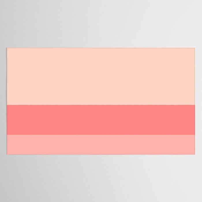 Blush Pink Minimalist Solid Color Block Stripes Tablecloth Gallery Image 2