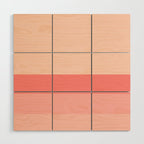 Blush Pink Minimalist Solid Color Block Stripes Wood Wall Art Gallery Image 1