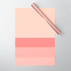 Blush Pink Minimalist Solid Color Block Stripes Wrapping Paper Gallery Image 1