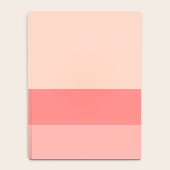 Blush Pink Minimalist Solid Color Block Stripes Notebook Gallery Image 4