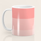Blush Pink Minimalist Solid Color Block Stripes Coffee Mug Gallery Image 3
