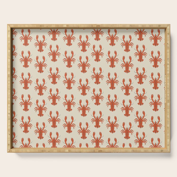 Coastal Lobsters Nautical Crustacean Serving Tray Gallery Image 1