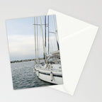 Sailboat in Croatian Harbor - Nautical Travel Photography  Stationery Card Gallery Image 2