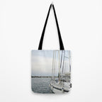 Sailboat in Croatian Harbor - Nautical Travel Photography  Tote Bag Gallery Image 2