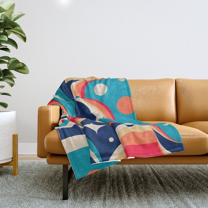 Ocean Waves Throw Blanket Gallery Image 1