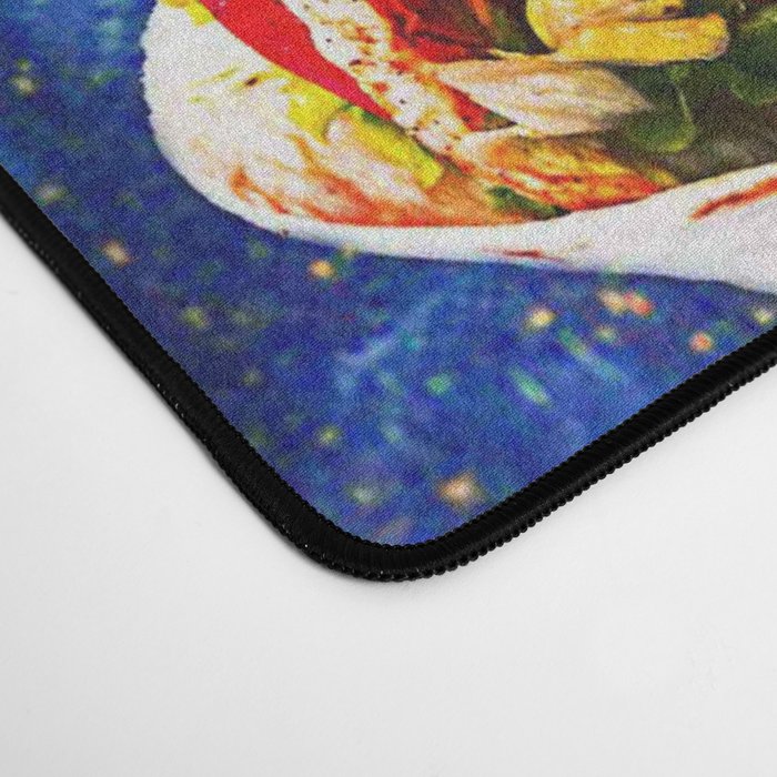 Outer Space Cats With Rainbow Laser Eyes Riding On Pizza Desk Mat Gallery Image 4