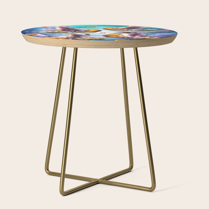 Outer Space Cats With Rainbow Laser Eyes Riding On Pizza Side Table Gallery Image 1