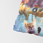 Outer Space Cats With Rainbow Laser Eyes Riding On Pizza Pillow Sham Gallery Image 4