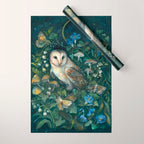 Barn Owl Forest Wrapping Paper Gallery Image 1