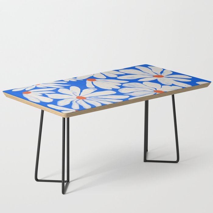 Boho Daisies on Indigo Blue Coffee Table Gallery Image 1