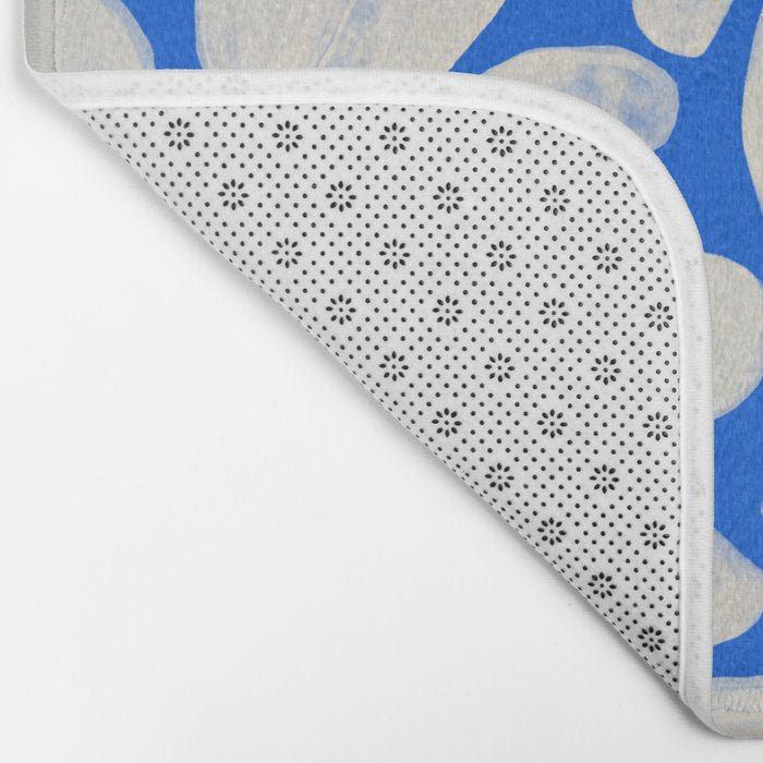 Boho Daisies on Indigo Blue Bath Mat Gallery Image 2