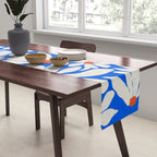 Boho Daisies on Indigo Blue Table Runner Gallery Image 2