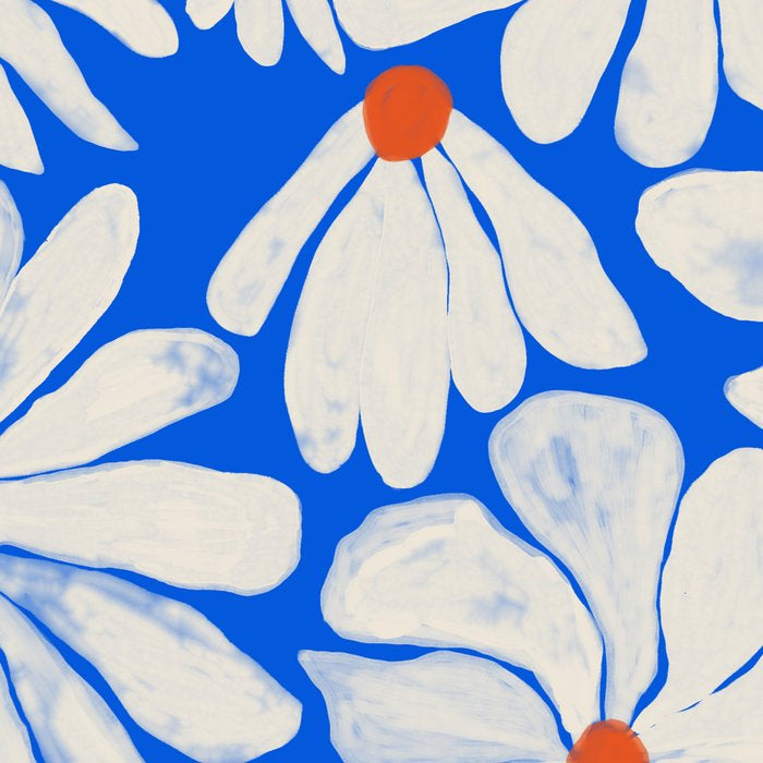Boho Daisies on Indigo Blue Coffee Mug Gallery Image 2