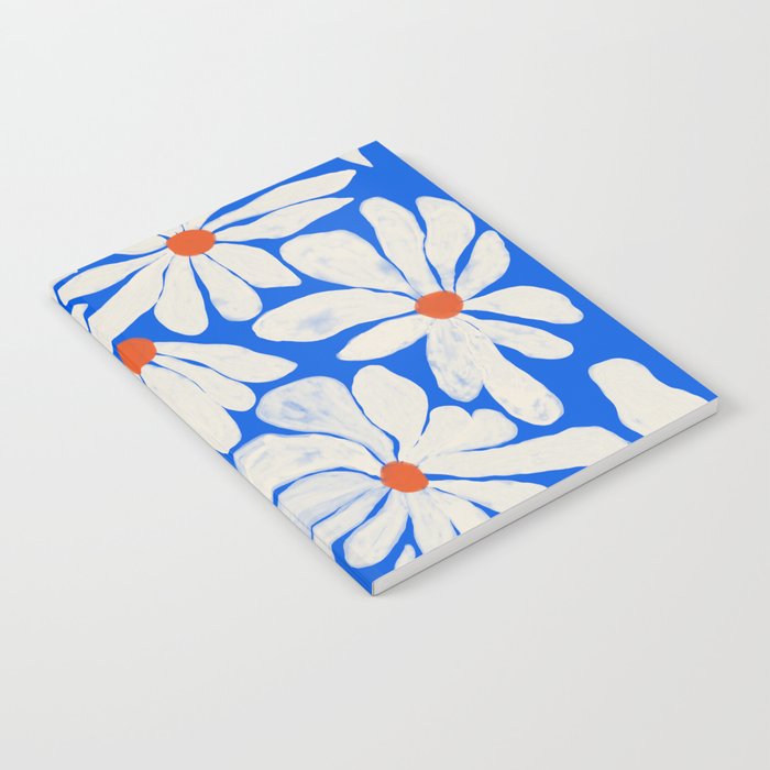 Boho Daisies on Indigo Blue Notebook Gallery Image 2