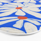 Boho Daisies on Indigo Blue Bath Mat Gallery Image 3
