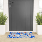 Boho Daisies on Indigo Blue Welcome Mat Gallery Image 3