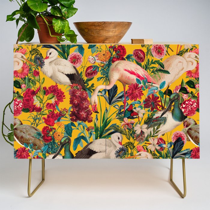FLORAL AND BIRDS XVIII Credenza Gallery Image 1