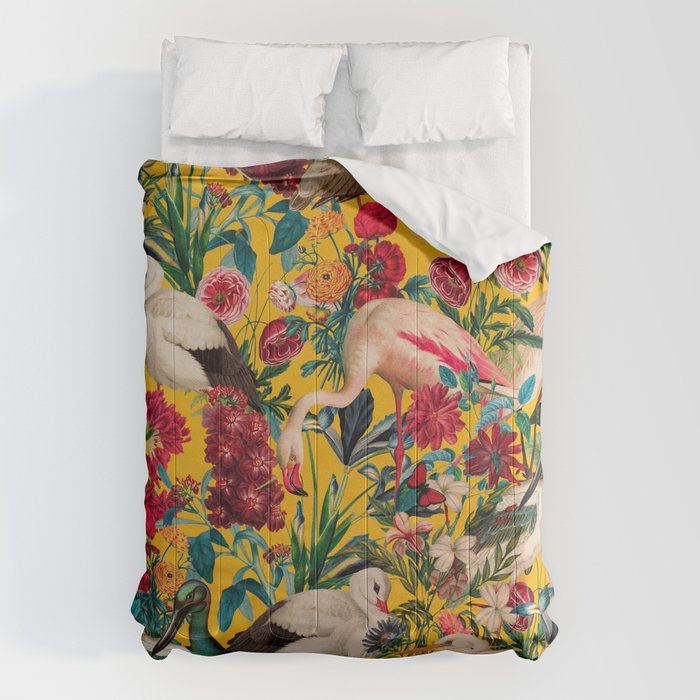 FLORAL AND BIRDS XVIII Comforter Gallery Image 1