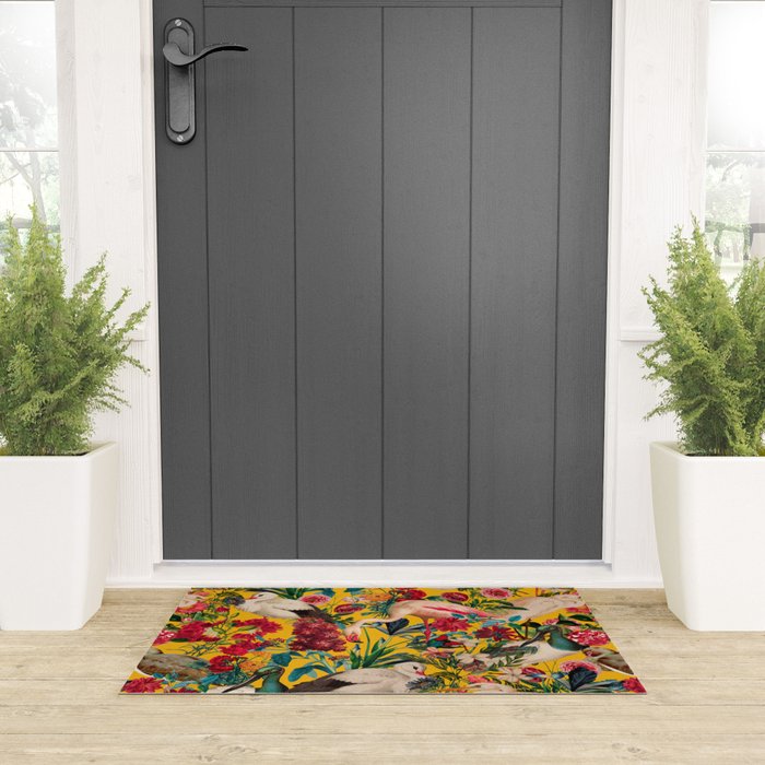 FLORAL AND BIRDS XVIII Welcome Mat Gallery Image 3