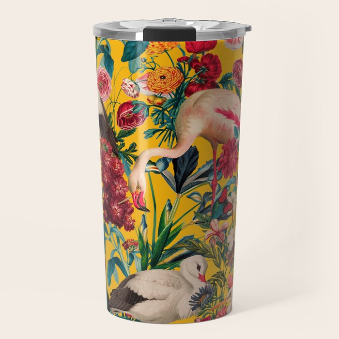 FLORAL AND BIRDS XVIII Travel Mug Gallery Image 1
