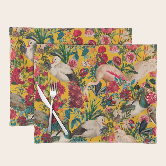 FLORAL AND BIRDS XVIII Placemat Gallery Image 1