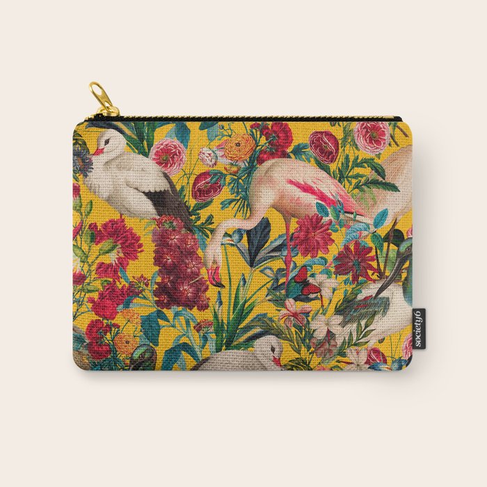 FLORAL AND BIRDS XVIII Carry All Pouch Gallery Image 1