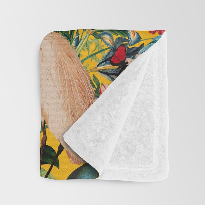FLORAL AND BIRDS XVIII Throw Blanket Gallery Image 3