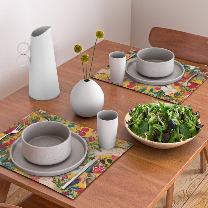FLORAL AND BIRDS XVIII Placemat Gallery Image 2