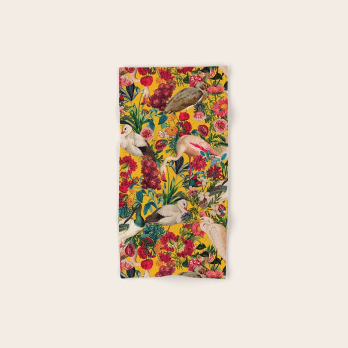 FLORAL AND BIRDS XVIII Bath Towel Gallery Image 1