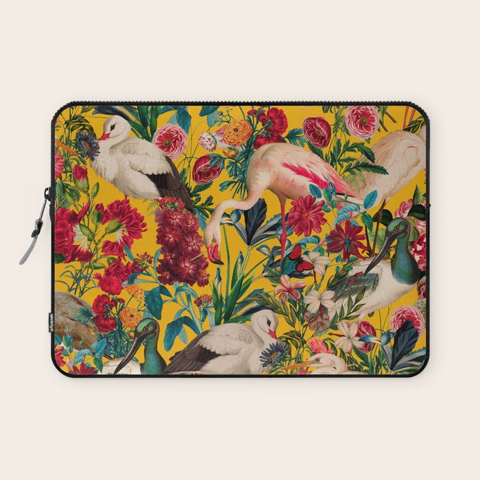 FLORAL AND BIRDS XVIII Laptop Sleeve Gallery Image 1