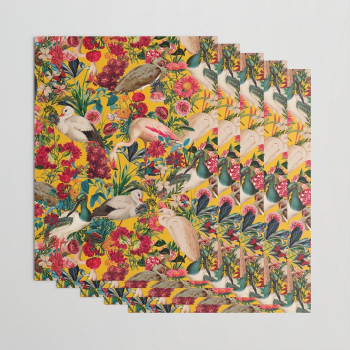 FLORAL AND BIRDS XVIII Wrapping Paper Gallery Image 3