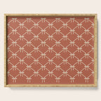 Bows & Ribbons Pattern LVIII Terracotta Orange Serving Tray Gallery Image 1