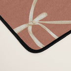 Bows & Ribbons Pattern LVIII Terracotta Orange Desk Mat Gallery Image 4