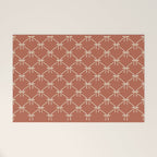 Bows & Ribbons Pattern LVIII Terracotta Orange Welcome Mat Gallery Image 1